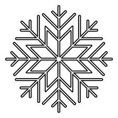 Snow icon, snowflake icon, vector, silhouette.  Winter Icons, Snowflake symbol. Stock line art black. Vector illustration. 