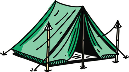 Camping travel tent equipment cartoon ,vector illustration .graphic design