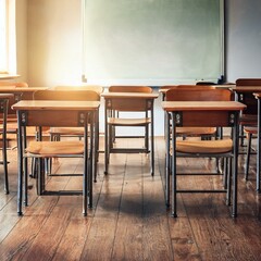 Silent Anticipation: The Charm of Vintage Learning Spaces