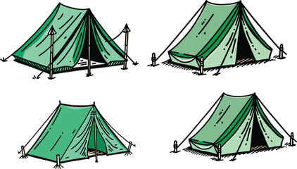 Camping travel tent equipment cartoon ,vector illustration .graphic design