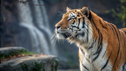 Tiger wallpaper image background created with a generative ai technology