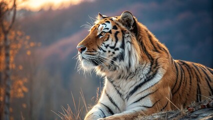 Obraz premium Tiger wallpaper image background created with a generative ai technology