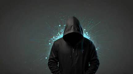 Hacker isolated on transparent background,generative.ai

