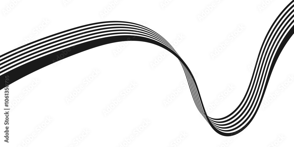 Poster abstract perspective line stripes with 3d dimensional effect.