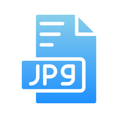 Jpg document file icons. Symbol icon format, extension with gradient fill effect.