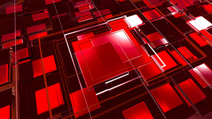 An abstract digital background featuring neon lines intertwined
