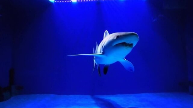 shark in aquarium as cute pet very cool