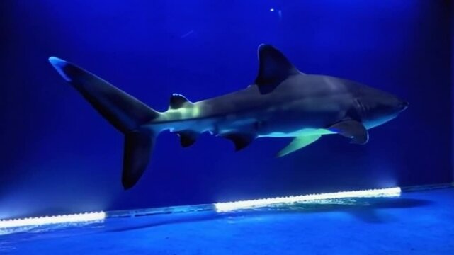 shark in aquarium as cute pet very cool