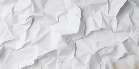 Fototapeta premium white crumpled and creased paper poster texture background. old white paper, vintage paper 