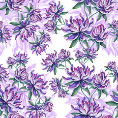 Seamless Pattern Floral Illustration Design Ready for Textile Prints