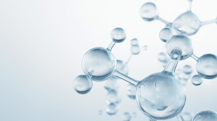 dna molecule background, Hyaluronic acid ingredient, transparent liquid texture, fluid, bubbles in water