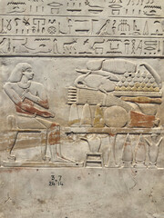 hieroglyphics detail on stone, Cairo, Egypt