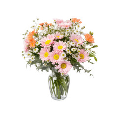 Obraz premium Pink and Orange Flower Bouquet in a Vase