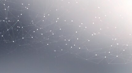 Abstract Network Connection with White Dots and Lines