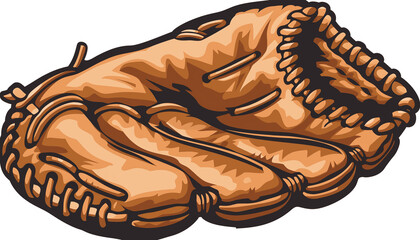 a clipart of a baseball glove icon with stitching detail 1 icon per image ar7 4 Generative AI