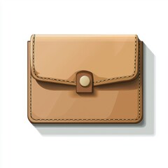 Flat style illustration of a wallet on a white background.