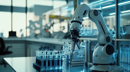 Advanced Robotic Technology in a Modern Laboratory