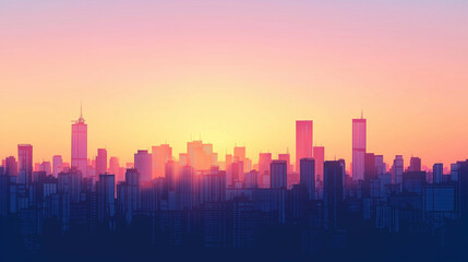 Dawn Breaks Over the Cityscape

