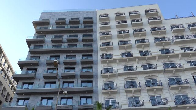 Sliema, Malta A renovated multi-storey building with matching balconies on Triq Ix - Xatt street. 