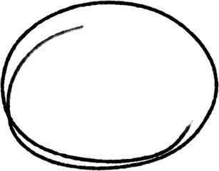 Hand drawn sketch line oval and circle doodle. design decoration elements