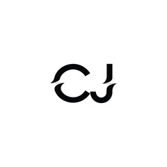 CJ monogram logo design letter text name symbol monochrome logotype alphabet character simple logo