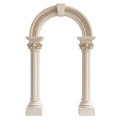 Fototapeta premium Classic column arch isolated on transparent background