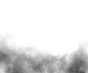 Black gradient transparent fog smoke cloud