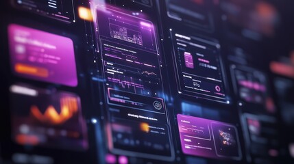 Obraz premium Digital Interface with Data Visualization