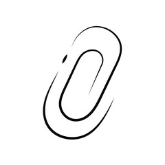 Vector paper clip icon editable on a white background.