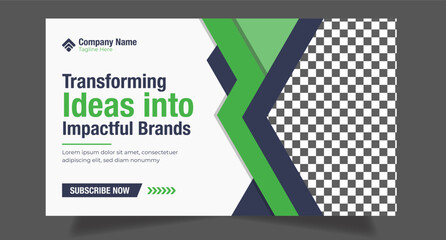 abstract youtube thumbnail template | Youtube video cover for marketing agency | Youtube thumbnail | video thumbnail | Creative corporate social media web banner | video banner