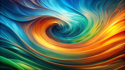 Abstract Whirlwind of Vivid Hues, Intertwining Colors in a Dynamic Dance of Motion