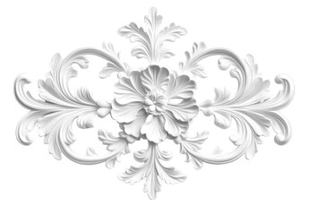Elegant White Floral Decorative Element