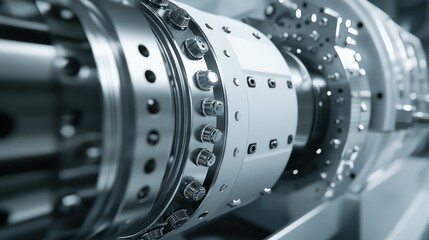 Closeup of an Industrial Machine's Gear