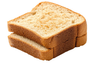 Freshly Toasted Slices of Bread on transparent background