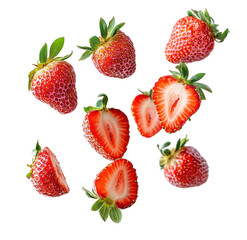 Fresh Strawberries on transparent background
