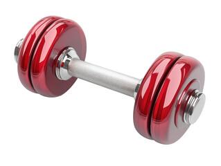 Bright Red Dumbbell for Fitness Training