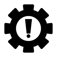 Gear Exclamation mark Icon