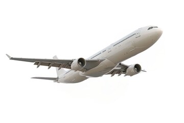 Commercial airplane in flight skyward