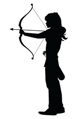 female archer silhouette