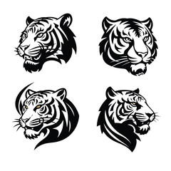 tiger head vector design