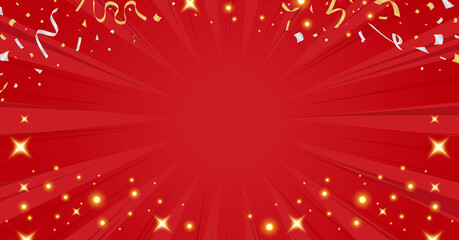 ゴージャスな赤い紙吹雪・キャンペーン素材_2