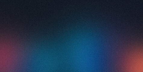 Dark grainy background, blue purple orange black abstract noise texture, vibrant color flow, banner poster header backdrop design, copy space