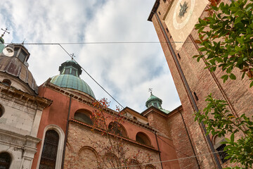 Domes of San Pietro Apostolo Cathedral in Treviso, Italy