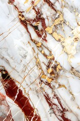 A close-up view of a marble surface featuring intricate patterns and gold veining.