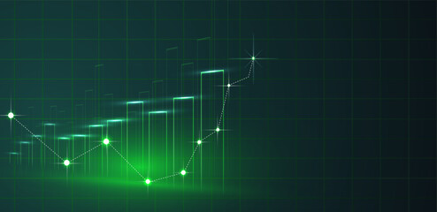 Trading background chart. Suitable for crypto, forex, gold, stock market, and investment. Geen graph business vector