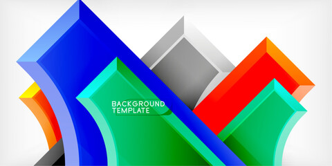 Geometric design abstract background - circles and triangles