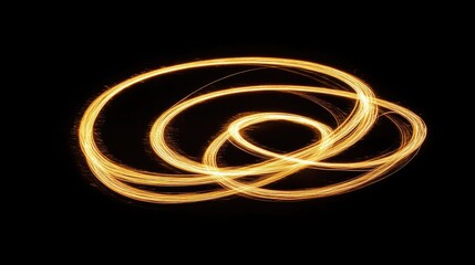 Swirling Light Trails in Dark Background