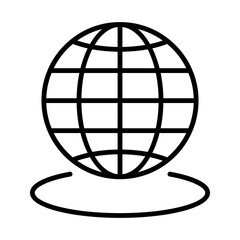 Globe Icon vector illustration, Go to web symbol icon, www symbol, Web icon, website, homepage icon set, earth clip art, globe symbol isolated white background