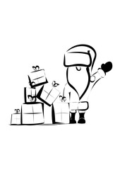 Weihnachtsmann mit Geschenken