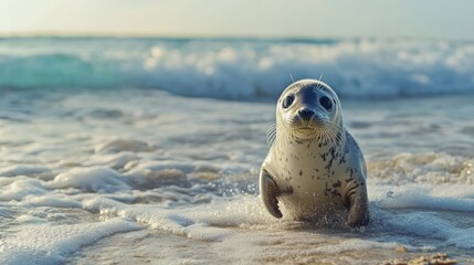 Cute Seal Pup on the Beach